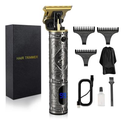 China Safety Men's Hair Trimmer Set Clipper Professional Electric Cordless Rechargeable Haircut Trimmer for sale