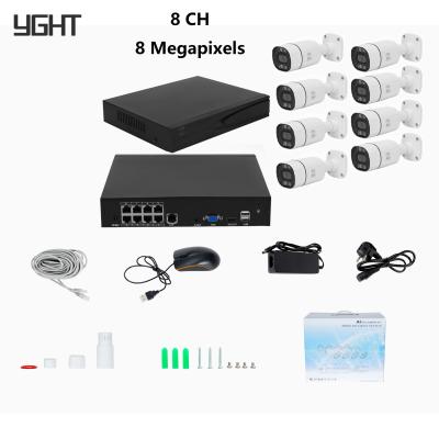 China 8CH 4K AI Supraveghere POE CCTV Camera Kit Beveiligingssysteem 4K UHD Dual HDMI VGA Te koop