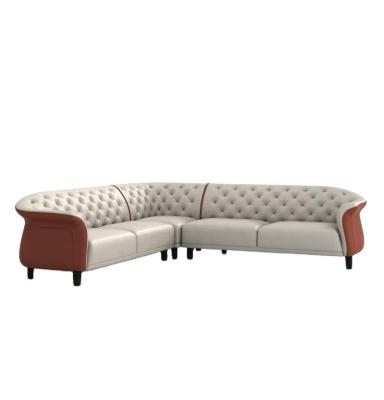 China L Shaped Leather Sofa Set (Other) Furniture Large Adjustable Modern Sectional Sofa for sale