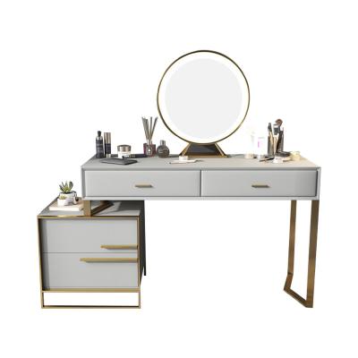 China Modern Simple Design Bedroom Furniture Dressing Table Girls Makeup Table Storage With Mirror for sale