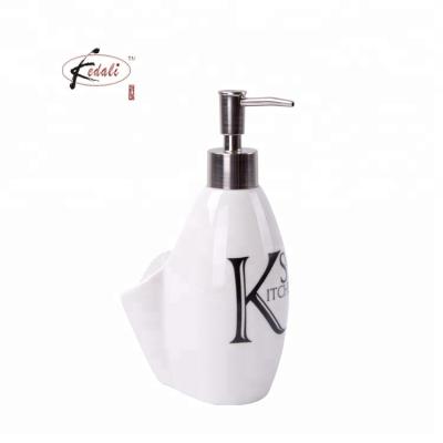 China Ceramic Foam Soap Dispenser Home Porcelain Washroom Lotion Dispenser Liquid Soap Dispenser for sale