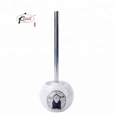 China Modern Ceramic Toilet Brush Holder With Toilet Bowl Brush for sale