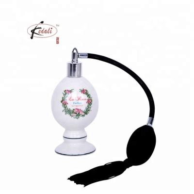 China Home White Luster Decal Ceramic Avon Collectible Perfume Bottles for sale