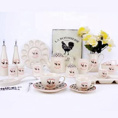 China Restaurant Sustainable Industrial Tableware Dinnerware Set Ceramic Dinnerware Gift Set for sale