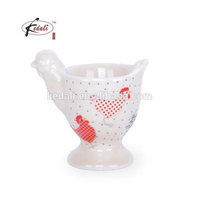 China Cheap Viable Factory Price Ceramic Shape Chicken Shape Egg Holder Animal Shape Egg Cup for sale