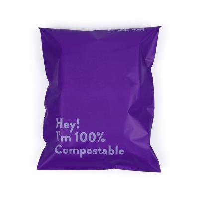 China 100% Biodegradable Eco Friendly Compostable Non-Toxic Eco-Friendly Waterproof Poly Cornstarch Polly Mailer Polymailers With Logo Custom For Packaging Apparel for sale