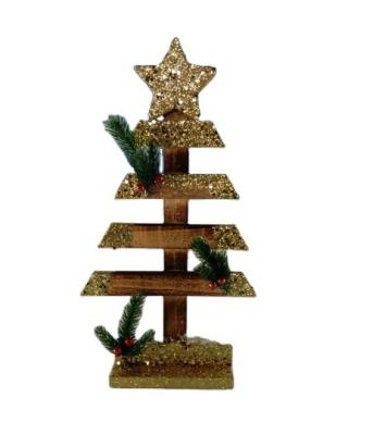 China Wooden Wooden Christmas Tree Craft For Festival Home Decoration for sale