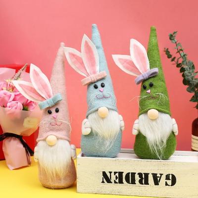 China Nonwoven Easter Toys Lovely Soft Toy Stuffed Plush Doll Bunny Rabbit Toy For Easter Decoration for sale