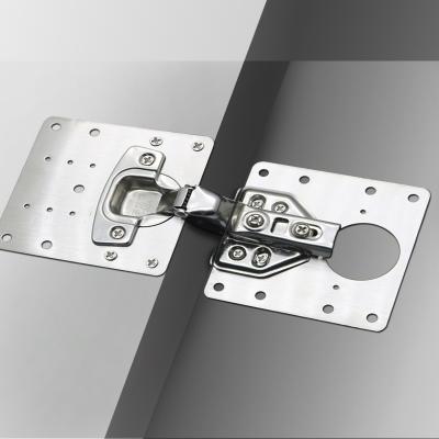 China Easy Installation Factory Stainless Steel Furniture Hardware Cabinet Hinge Repair Plate Hinge Repair Plate With Screws for sale