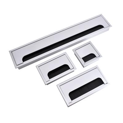 China Wholesale Modern ABS Rectangle Cable Desk Grommet Wire Hole Cover Table Hole Cover Table Hole Cover for sale