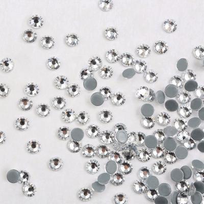 China Wholesale Crystal Clear All Size Bling Bling Iron On Flat Back Rhinestone Crystal Stones Rhinestone Hot Fix For Shoe Women Decoration for sale