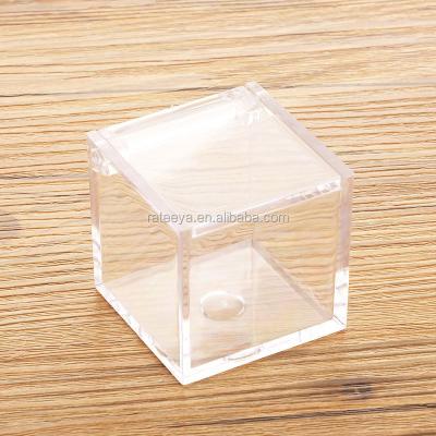 China Wholesale Recyclable Clear Mini Square Plastic Candy Box for sale