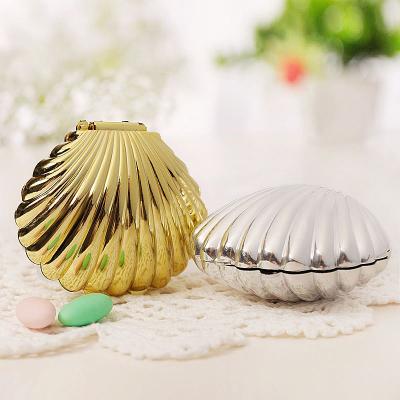 China Recyclable Customized Shells Shaped Plastic Candy Box Gift Boxes Candy Box For Wedding for sale