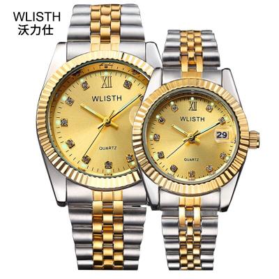 China Automatic date WLISTHluxury brandCouple men and women watch quartz watches luminous wristwatches for sale