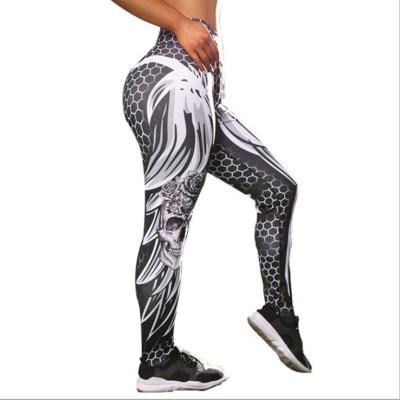 China New European and American honeycomb yoga women's buttocks sports breathable digital printing leggings pants for sale