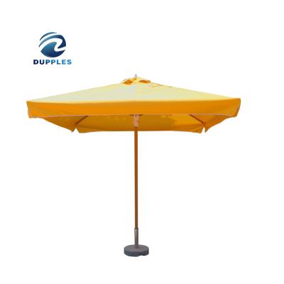 China Wholesale Custom Outdoor Rainproof Manual Open Designed Garden Sunshade Rectangle Pillar Patio Center Umbrella With Base for sale