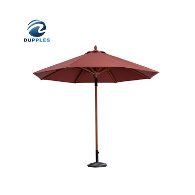 China Strong Windproof Best Quality Pillar Beach Outdoor Patio Garden Umbrella Manual Open Popular Waterproof Umbrella Center Parasol With Base for sale