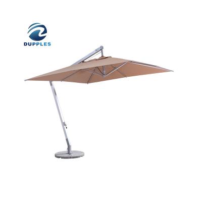 China Factory production manual open cantilever parasol small umbrella garden aluminum alloy modern outdoor view parasol for sale