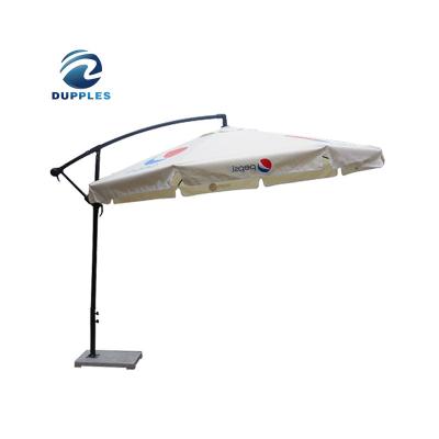 China Manual open & Waterproof Outdoor Parasol Patio Cantilever Umbrella Customized Foldable Strong Windproof Garden Parasol End With Base for sale