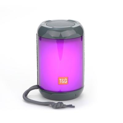 China No Portable Led Lightweight Smart Wireless TG638 Speaker With Colorful Flashing Fm Radio TF Card Slot USB Slot for sale