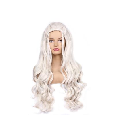 China Water Wave Women Hair Wigs Anime Cosplay Wig Heat Resistant Synthetic Lolita Wavy Female Heat Resistant Braid for sale