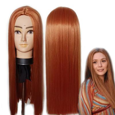 China Cosplay Ginger Wig Female Long Straight Anime Ombre Wigs Silky Straight Women Heat Resistant Synthetic Hair for sale