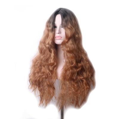 China Long Water Wave Cosplay Heat Resistant Wigs For Women Synthetic Curly Hair Synthetic Wig Female Wholesale for sale