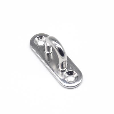 China OEM Hardware Accessories 304 Stainless Steel Suspension Plate Fastener Buckle Boat Bolt Seat Plate Buckle Eye Oval Plate for sale