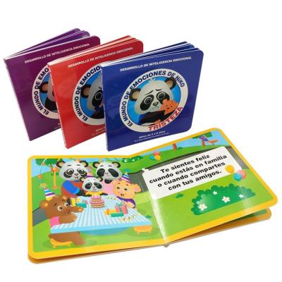 China Recycled Materials Custom Printing Full Color Board Books Set 3 Toddler Baby Board Books Slip Case Printing For Children Early Educational Book for sale