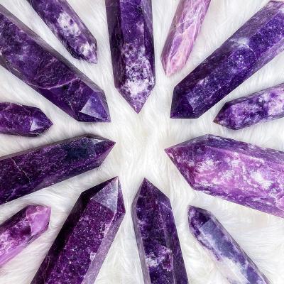 China Europe& Natural Healing Crystals Wand Heart Palm Stones Lepidolite Tumble Gemstones USA Healing Loose Point Energy for sale