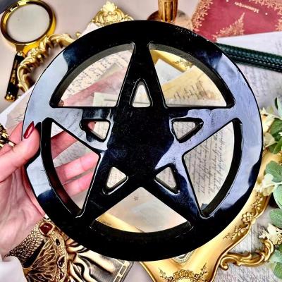 China Europe Healing Hexagram Stone Natural Crystal Energy Amplifier Stone Star Carving 12-15cm Handmade Carved6 Headed Star for sale