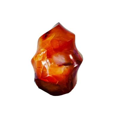 China Wholesale Natural Crystal Carnelian Gemstone Europe Craft Carnelian Crystal High Quality Healing Flame Flame for sale