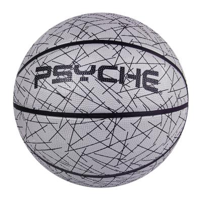 China Low Price Durable Youth And Adult Outdoor Basketball Synthetic Rubber Gray Basketball for sale