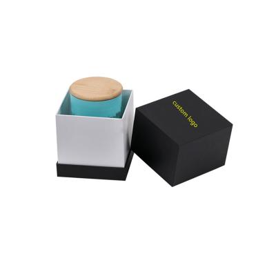 China Recycled Materials Printed Colorful Luxury Candle Set Square Tumbler Candle Box For Candle Jar for sale