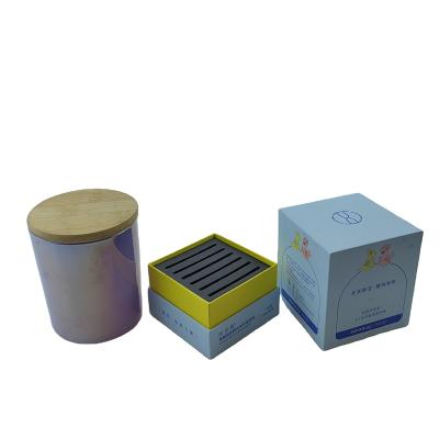 China Luxury Recycled Materials Manufacturer Custom Printed Candle Jars Box Printing Black Hard Candle Packaging Boxes Cardboard Candle Box For Gift for sale