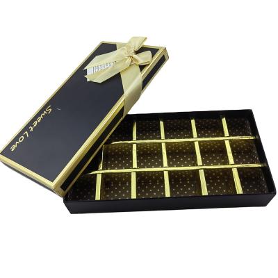 China Recycled Materials Empty Chocolate Gift Packing Box With Dividers Christmas Chocolate Boxes for sale