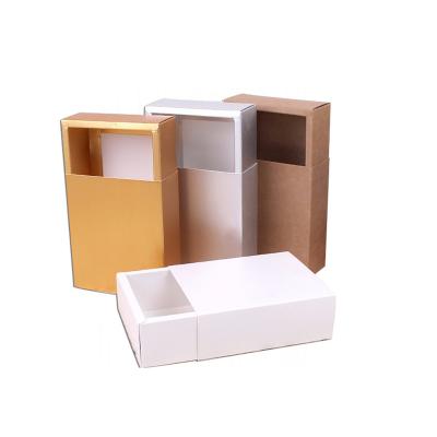 China Recycled Materials Cardboard Sleeve Custom Sliding Box With Window for sale