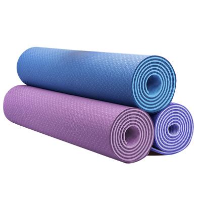 China Durable Wholesale Custom Yoga Mats Cheap Eco Friendly Color Exercise Mats 6mm Yoga Mat Light Strip for sale