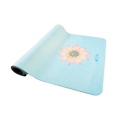 China Eco-Friendly Suede Surface+ Natural Rubber Pilates NBR Anti-Slip Sport Health Gym Or Folding Exercise Floor Women Yoga Rubber Mat Indoor Fitness Gym for sale