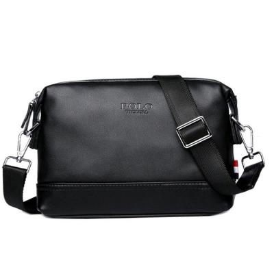 China Guangzhou Factory Mens Daily Used Messenger Bag Fashion Business Black Cheap Soft Leather Unisex Travel Bag Custom Cross - Body Bag for sale