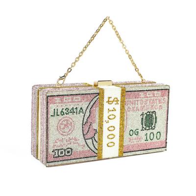 China 2021 New Arrivals Women Evening Clutch Bags Crystal Diamond Sparkly Bling Money Bag Daily Used Square Purse for sale