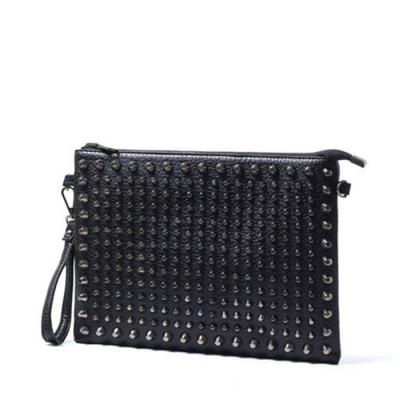 China Daily High Quality Black Rivet Clutch Bag Luxury Evening Clutch Bag For Lady for sale