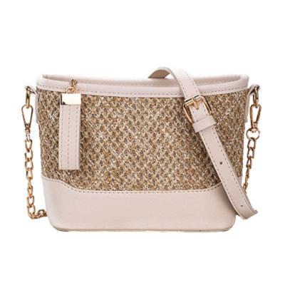 China New Fashion Good Quality Modern Best Selling Casual Single Chain Cross - Body Bag Ladies Beach Straw Shoulder Bag for sale