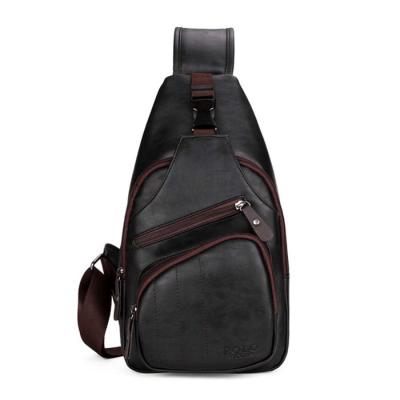 China Brand Bag Wholesale Kisilk Service OEM Bag Sling Fashion New Product Daily Used Black Leather Teens Cross - Body Chest Bag for sale