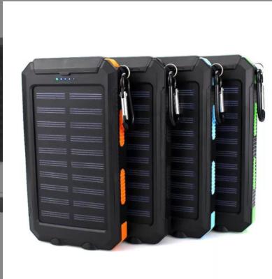 China Portable 20000mah Waterproof Solar Charger 10000mah 8000mah Power Bank IP67 IPX6 Solar Power Bank For Cell for sale