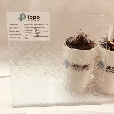 China Modern Clear 5mm Glass 3mm 4mm Flora Rolled Decorative Figured Pattern for Windows and Doors (CP-TP) for sale