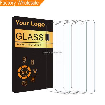 China Newest Hot Selling 2022 Mobile Phone Compatible For iPhone 12 6.1 Pro 14 /12 13 Case Friendly 4-Pack Inch Tempered Glass Screen Protector for sale