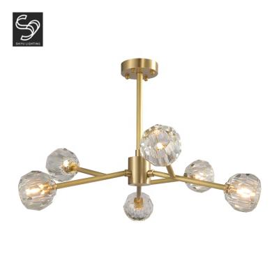 China Fashiinable Modern Home Crystal Chandelier G9 Brass Crystal For Home for sale