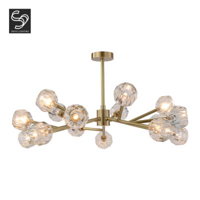 China 2020 New Hotel Decoration K9crystal Bedroom Modern Ball Chandelier Pendant Lamp for sale