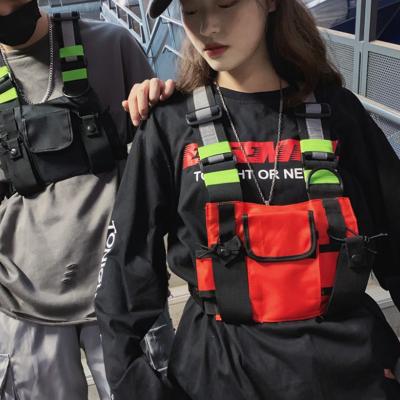 China Waterproof New design mens vest chest rig bag reflective fashion chest bag unisex custom tactical chest pack bag for sale